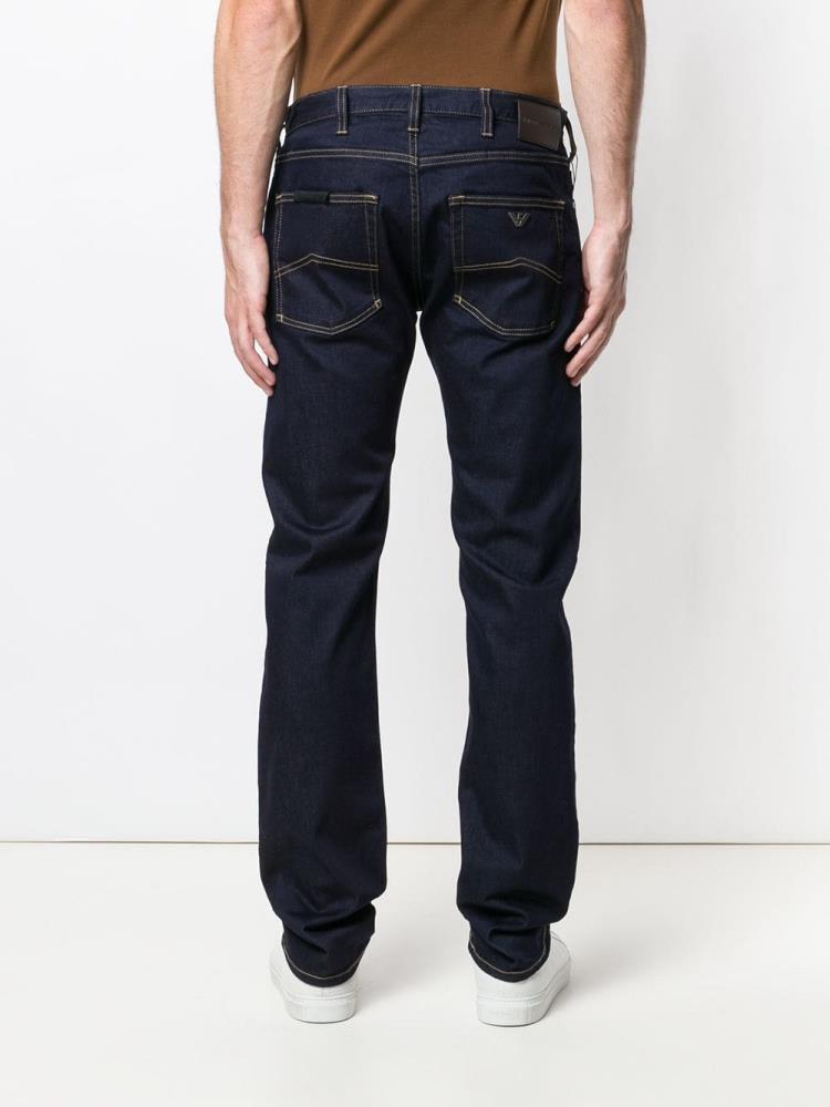 Jeans Armani Emporio Straight Leg Hombre Azules | D0NAJNQV