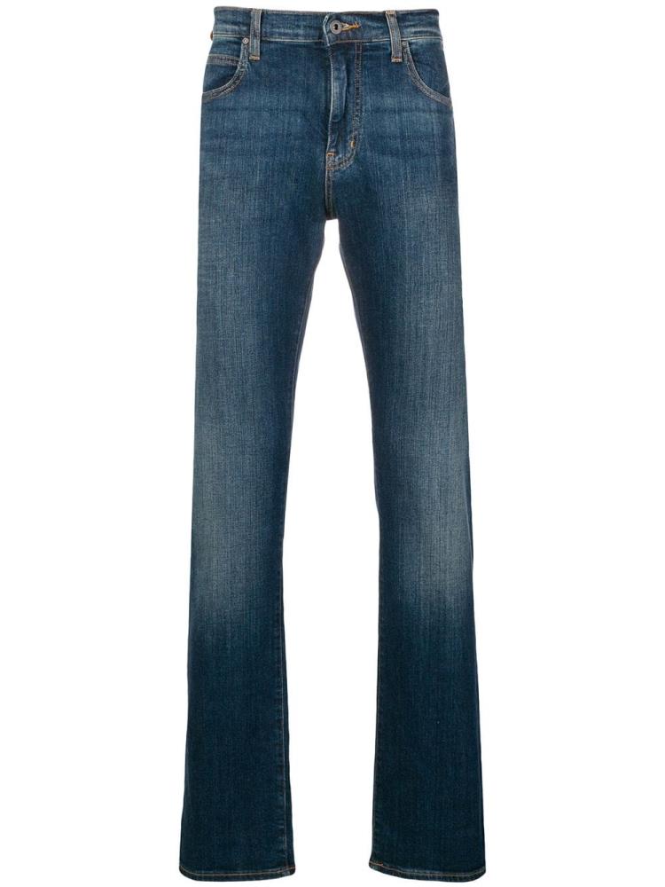 Jeans Armani Emporio Straight Leg Hombre Azules | DXOW71YA