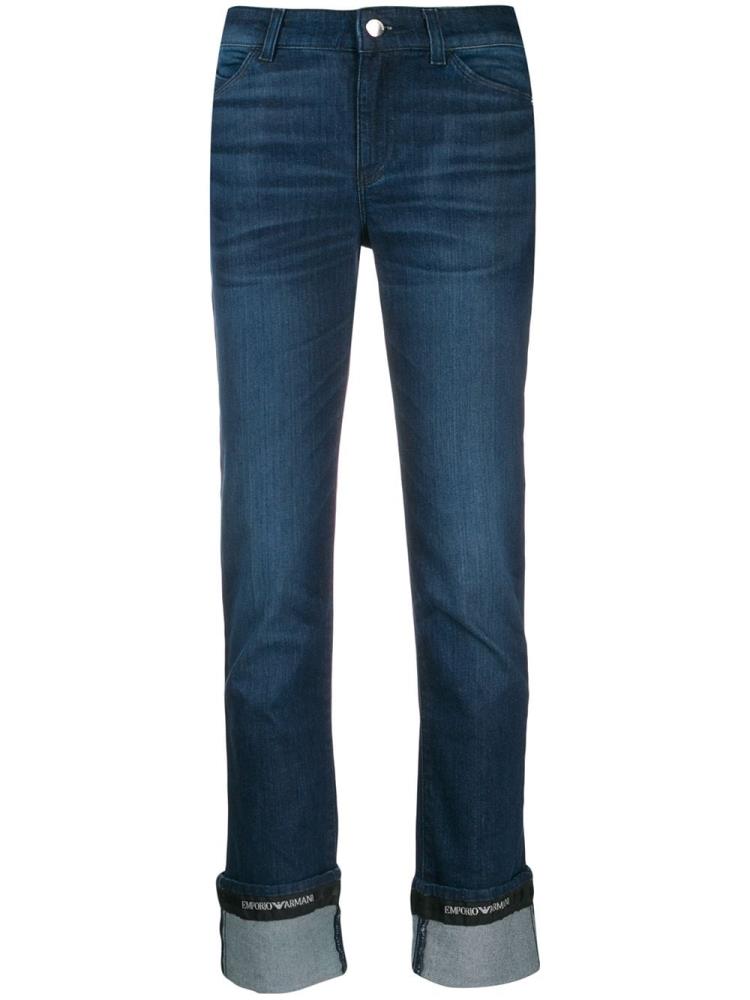 Jeans Armani Emporio Straight Leg Mujer Azules | GGTTH0SA