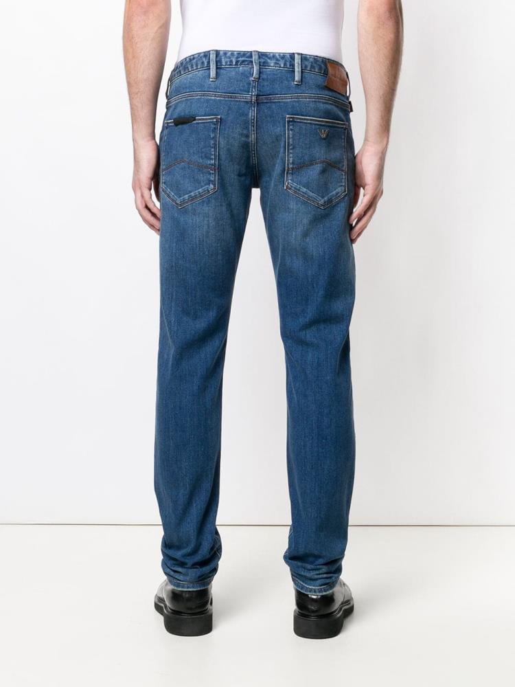 Jeans Armani Emporio Straight Leg Hombre Azules | V9IO0TV4