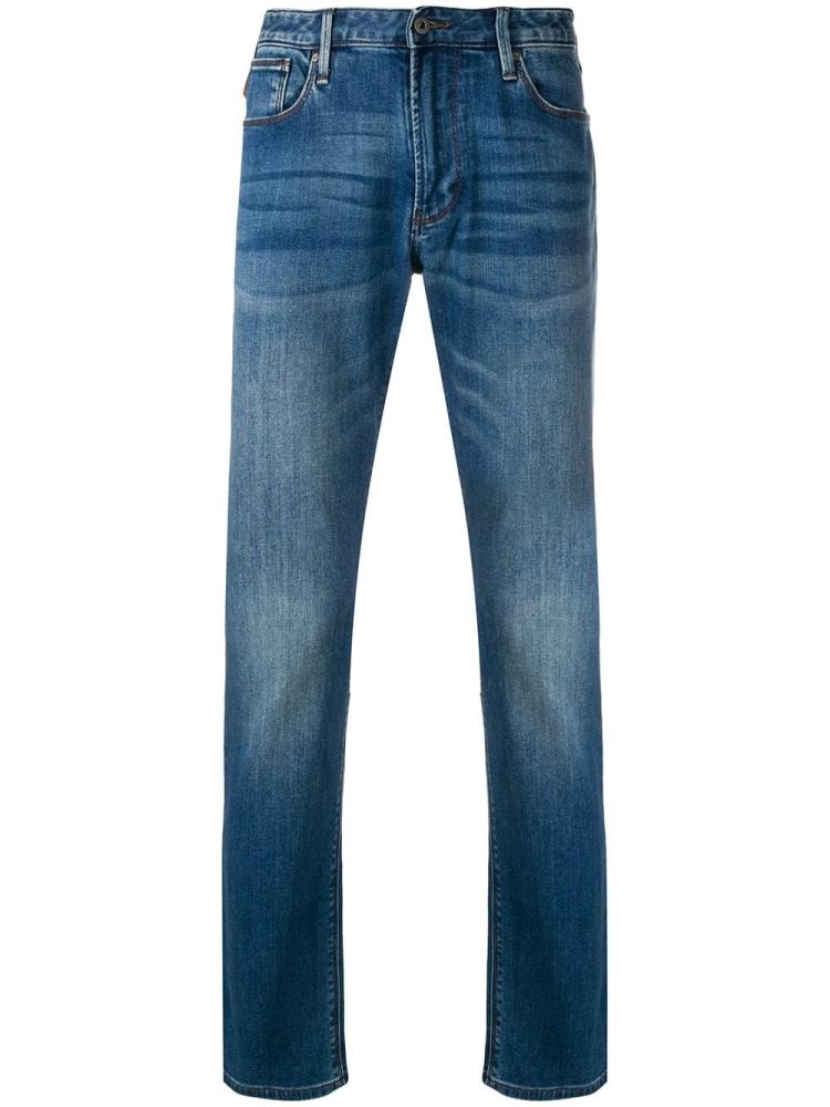 Jeans Armani Emporio Straight Leg Hombre Azules | V9IO0TV4