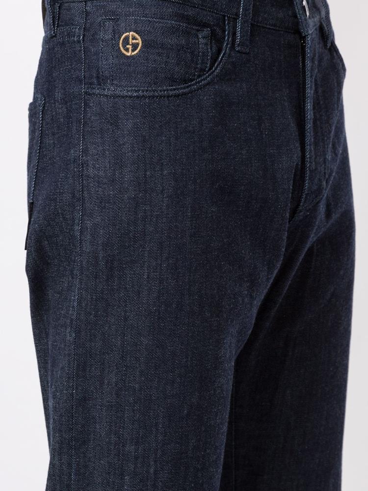 Jeans Giorgio Armani High Rise Straight Leg Hombre Azules | QYCEBFA8