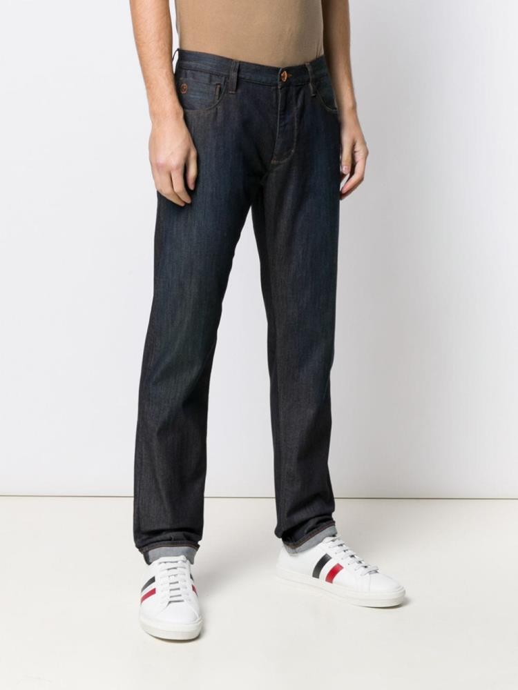 Jeans Giorgio Armani Straight Hombre Azules | ARAX2Y9S