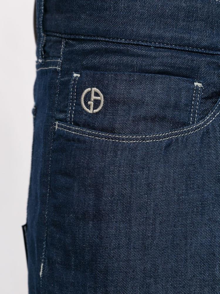 Jeans Giorgio Armani Straight Leg Hombre Azules | O7H3P2KC