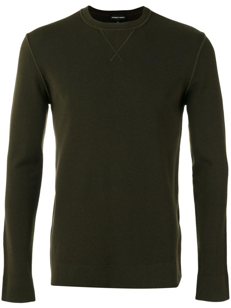 Jerséis Armani Emporio Crew Neck Hombre Verde | POV4ANYW