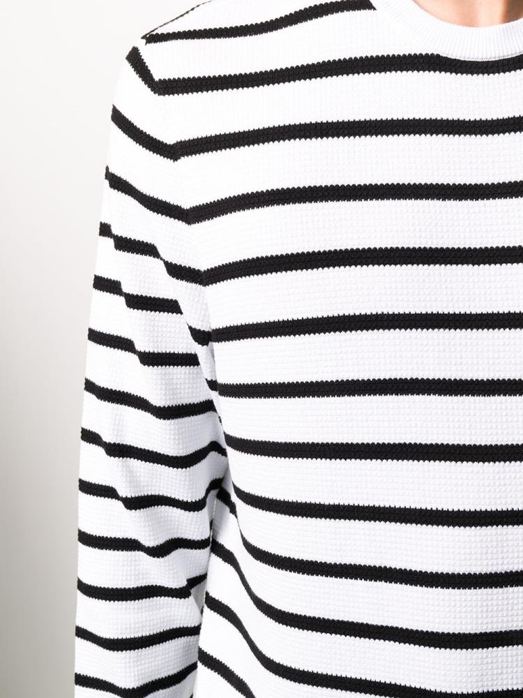 Jerséis Armani Emporio Striped Long Sleeve Hombre Blancas Azules | PB99GDBZ