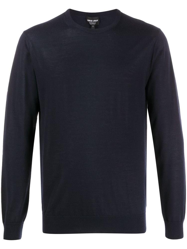 Jerséis Giorgio Armani Cashmere Crew Neck Hombre Azules | VJCYS8K1