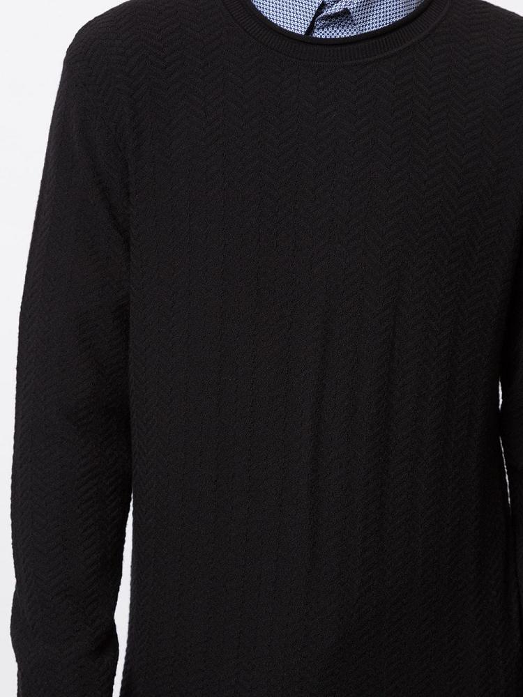 Jerséis Giorgio Armani Classic Crew Neck Hombre Negras | SSENC9UW