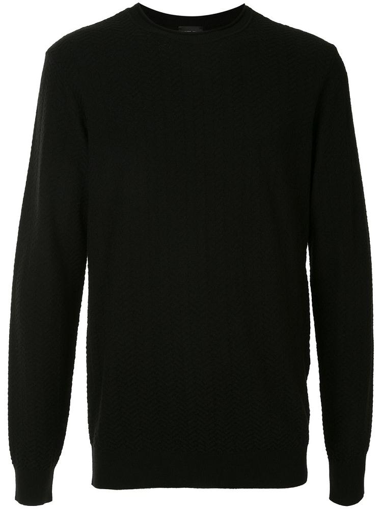 Jerséis Giorgio Armani Classic Crew Neck Hombre Negras | SSENC9UW