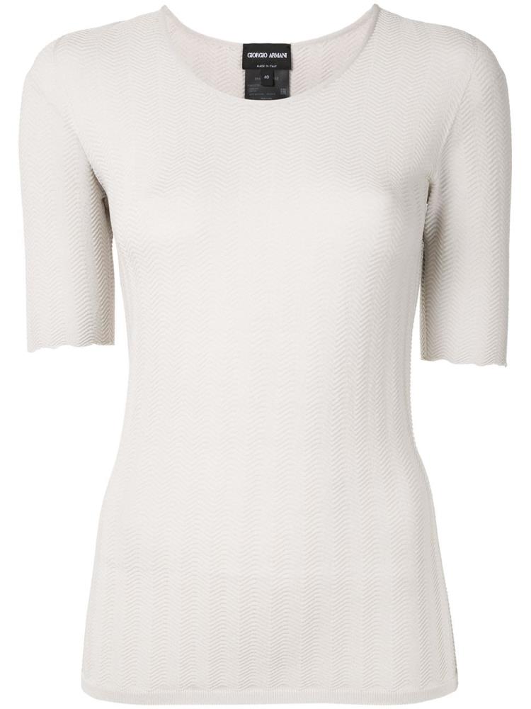 Jerséis Giorgio Armani U Neck Mujer Gris | WEKPESWE