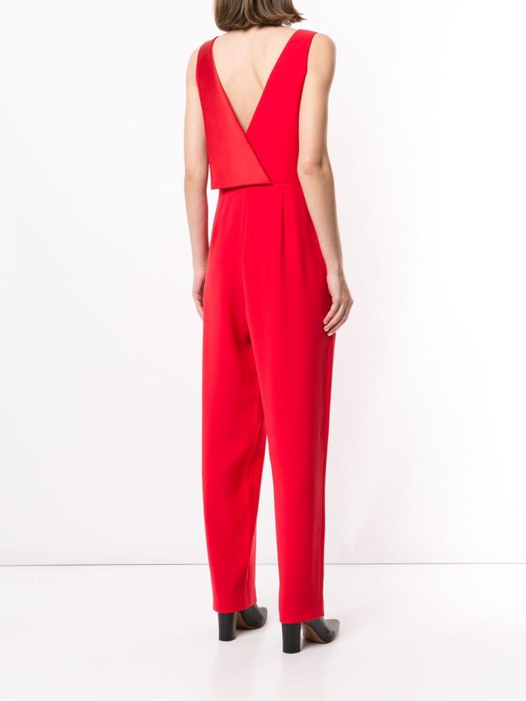 Jumpsuit Armani Emporio Ruffled Sin Manga Mujer Rojas | 3W5P3XMD