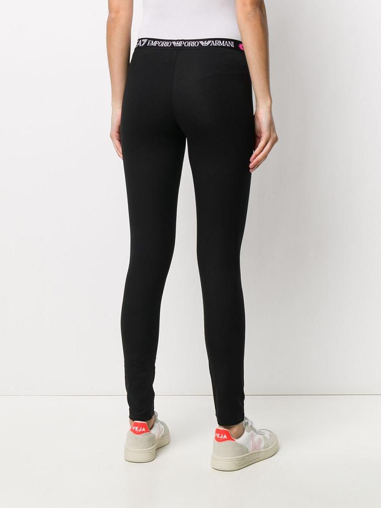 Leggins Ea7 Emporio Armani Logo Waistband Mujer Negras | W8RHLGOG