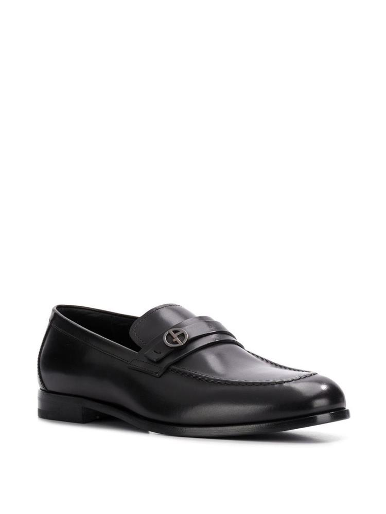 Loafers Giorgio Armani Classic Hombre Negras | I8ROKGW3