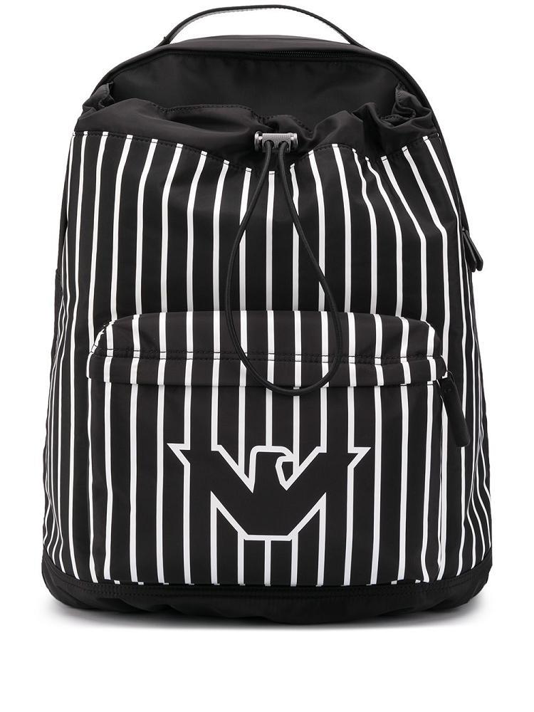 Mochilas Armani Emporio Striped Logo Print Hombre Negras | 6SONCD3Q