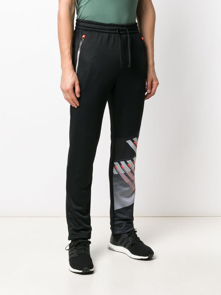 Pantalones Ea7 Emporio Armani Graphic Print Pista Hombre Negras | 0WYR2J4I