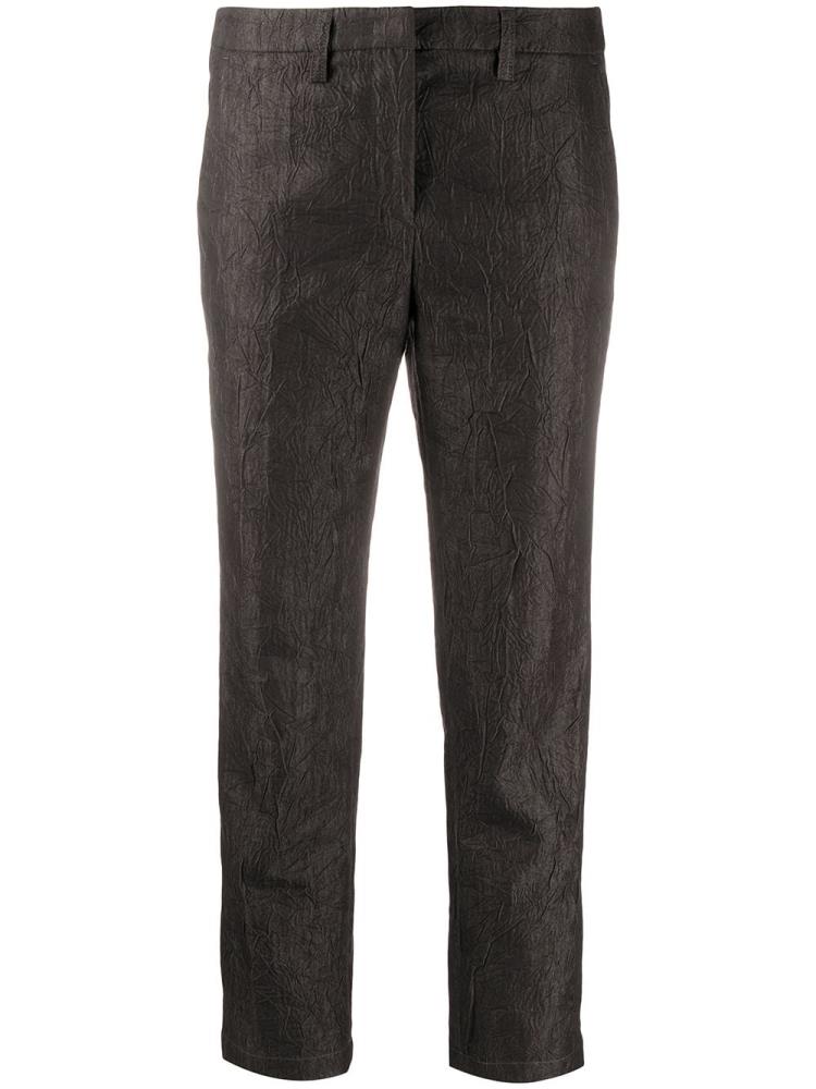 Pantalones Armani Emporio Crinkled Slim Fit Mujer Azules | FHUID4JP