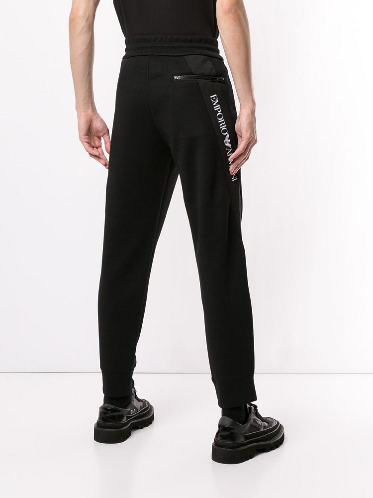 Pantalones Armani Emporio Jersey Drawstring Pista Hombre Negras | MK560NWX