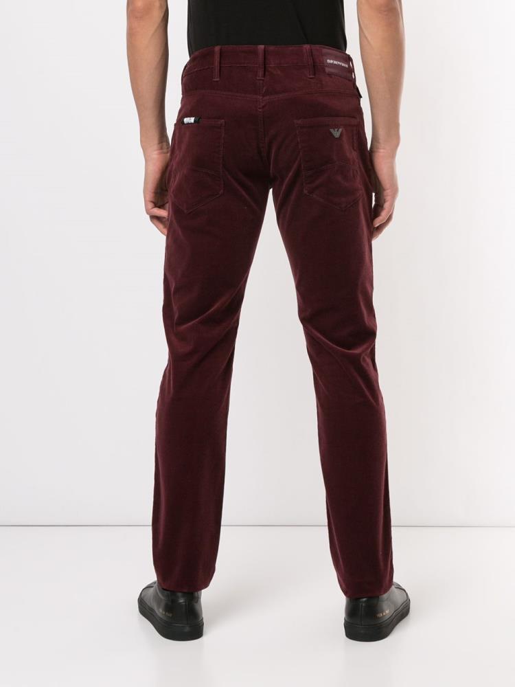 Pantalones Armani Emporio Relaxed Fit Straight Leg Hombre Rojas | ALIPIKLF