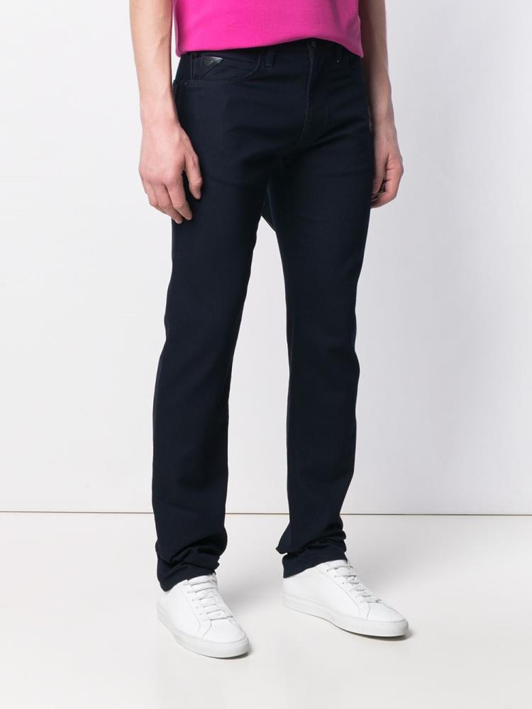 Pantalones Armani Emporio Straight Fit Hombre Azules | DMLJ5EVI