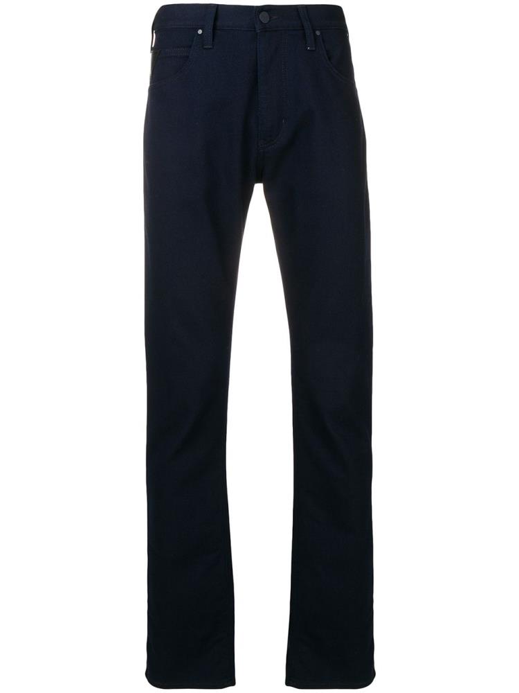 Pantalones Armani Emporio Straight Fit Hombre Azules | DMLJ5EVI