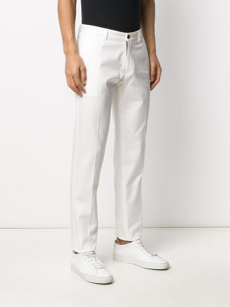 Pantalones Armani Emporio Straight Leg Tailored Pants Hombre Blancas | ERZ56TMO