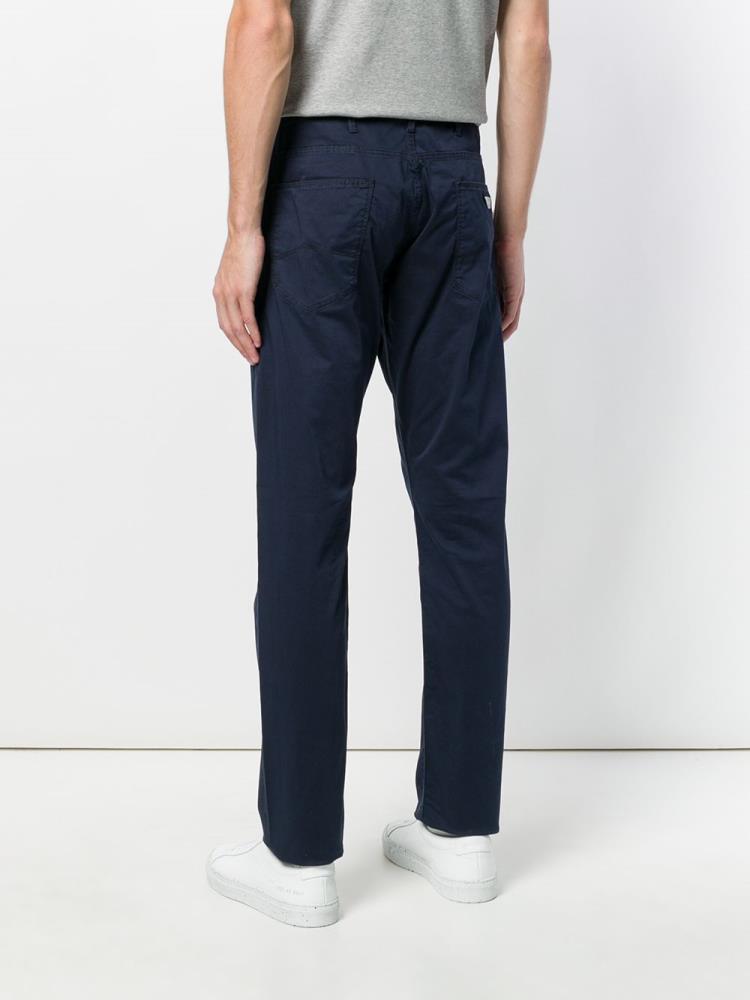 Pantalones Armani Emporio Straight Leg Hombre Azules | NKR559EB