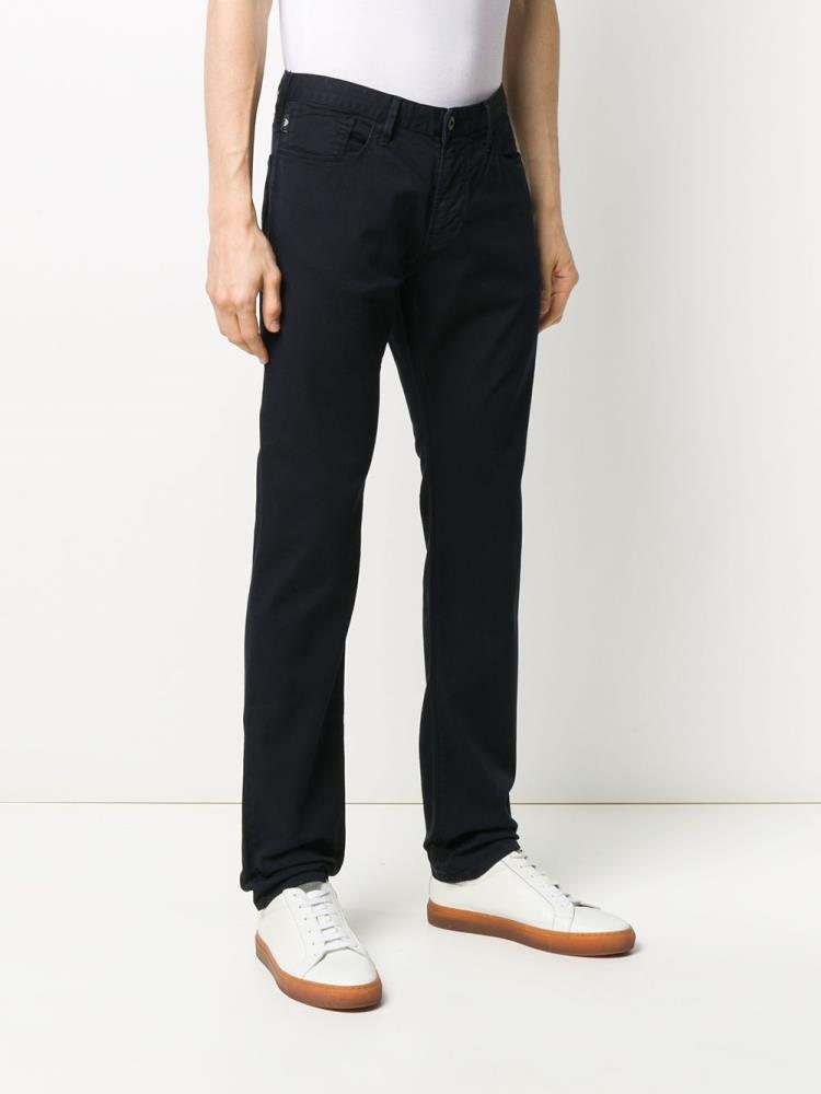 Pantalones Armani Emporio Straight Leg Hombre Azules | PMTDLI32