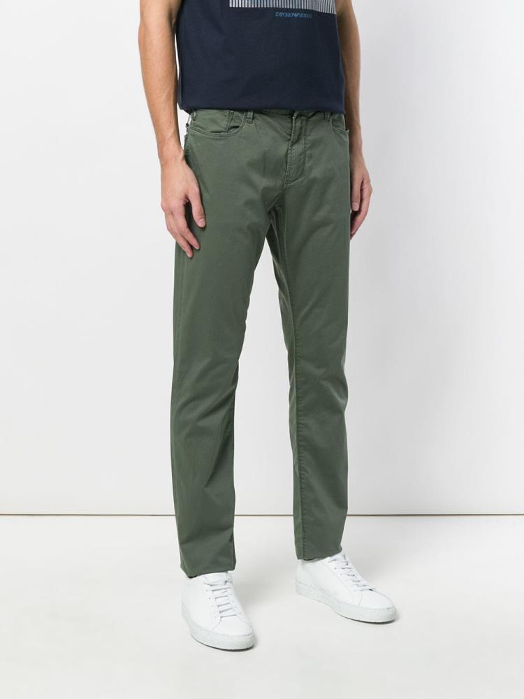 Pantalones Armani Emporio Straight Leg Hombre Verde | QVBCSIXW