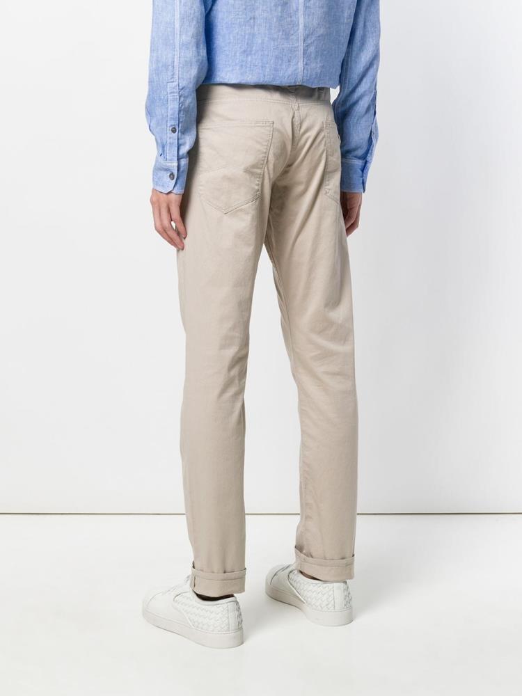 Pantalones Armani Emporio Straight Leg Hombre Beige | VRL86TCR