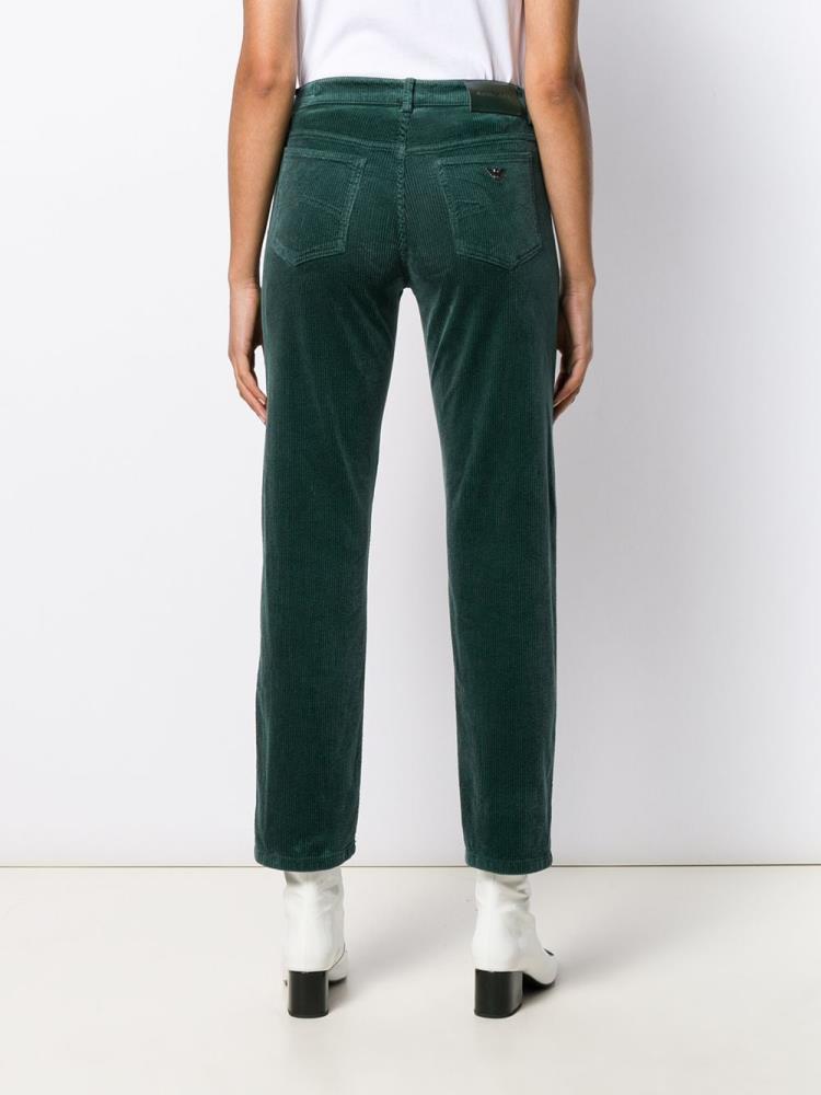 Pantalones Armani Emporio Straight Cut Mujer Verde | YBSNFAE0