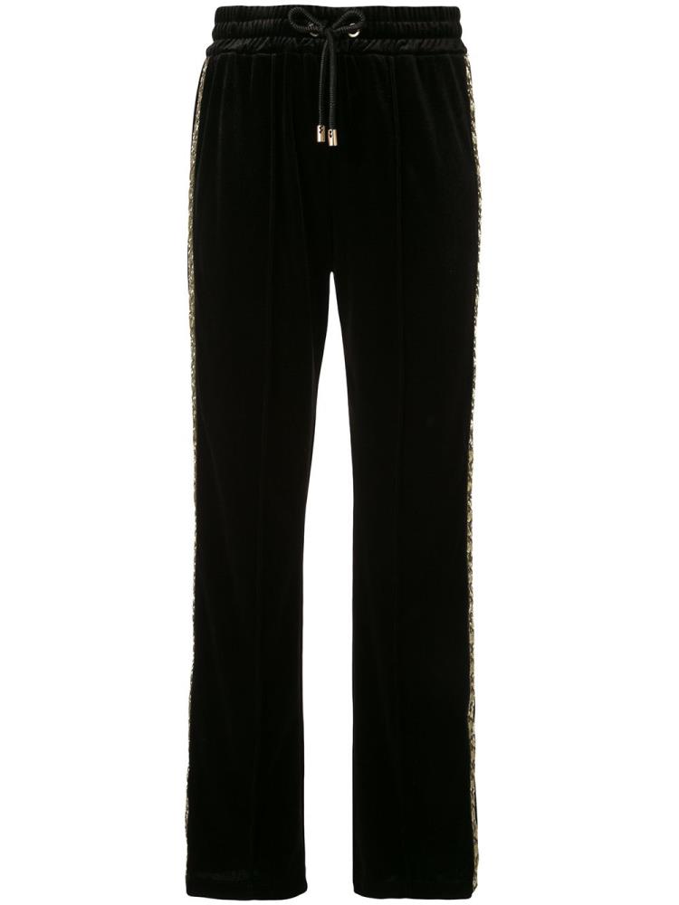 Pantalones Armani Emporio Textured Glitter Detail Pista Mujer Negras Doradas | XHGUW73Z