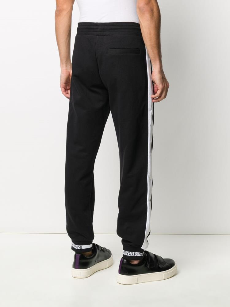 Pantalones Armani Emporio Two Tone Pista Hombre Negras | XHQ0UU6K