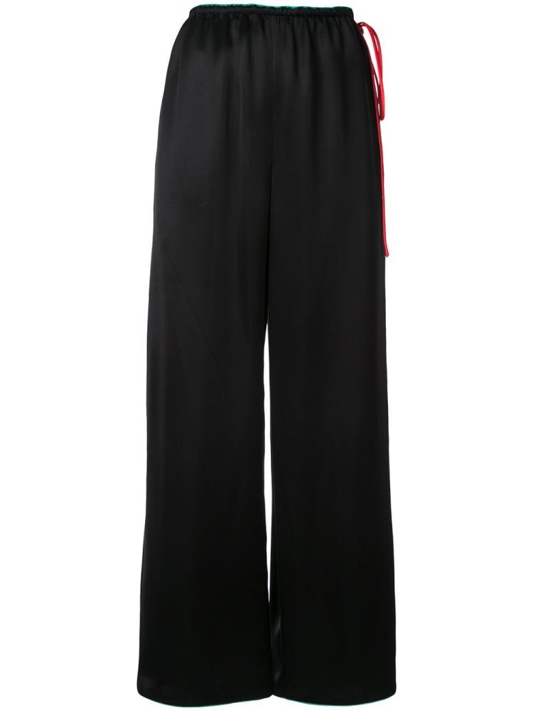 Pantalones Giorgio Armani Anchos Leg Mujer Negras | OGNBGV9D