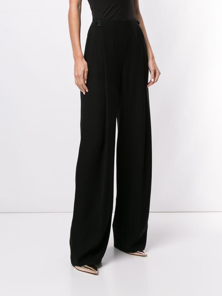 Pantalones Giorgio Armani High Waisted Pleated Mujer Negras | 3LPXJ4B5