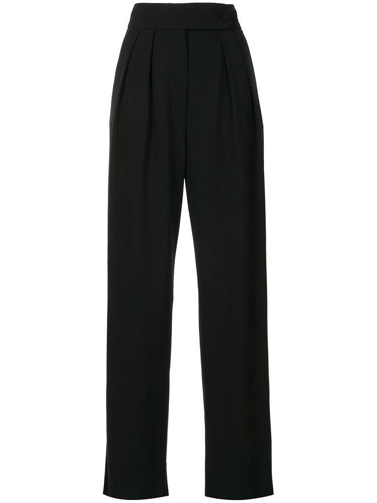 Pantalones Giorgio Armani High Waisted Pleated Mujer Negras | U48S3NBG