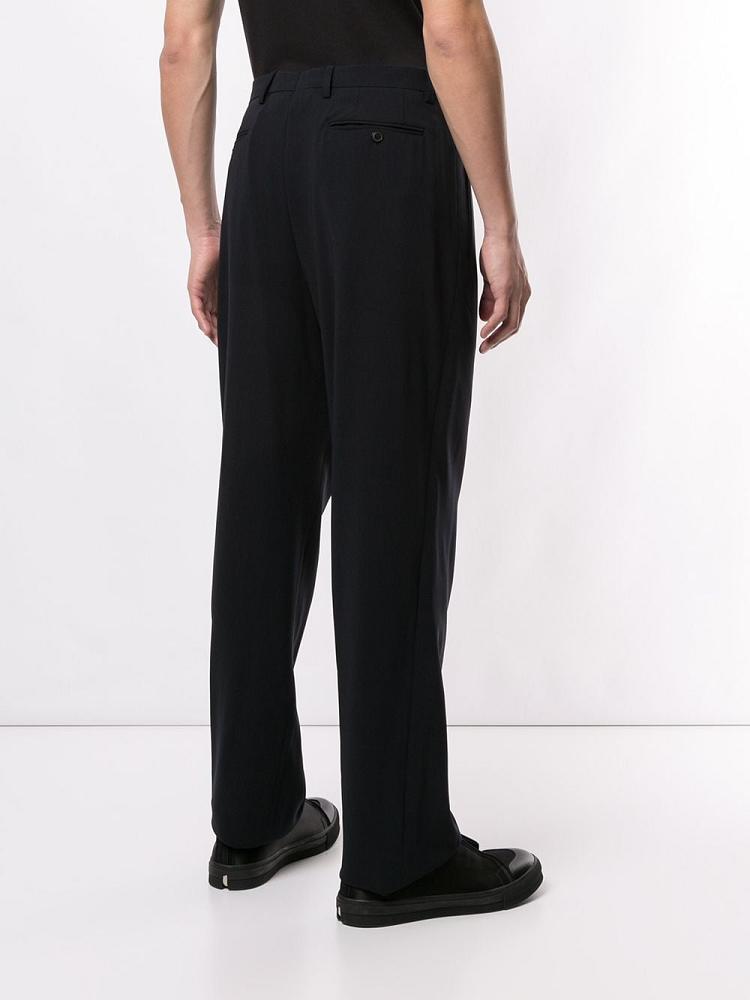 Pantalones Giorgio Armani Mid Rise Straight Leg Tailored Pants Hombre Negras | ERMNFI7B