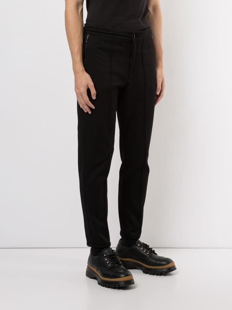 Pantalones Giorgio Armani Slim Textured Hombre Negras | WAHY9TUL