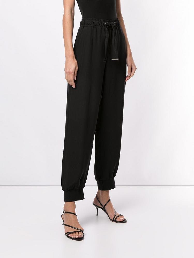 Pantalones Jogger Armani Emporio Cady Ligeros Mujer Negras | JM83LLDD