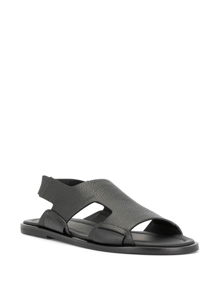 Sandalias Giorgio Armani Side Cut Out Hombre Negras | H1UJIXNI