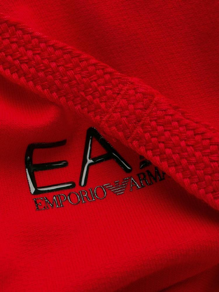 Sudadera Con Capucha Ea7 Emporio Armani Zip Up Logo Hombre Rojas | WLZZJBS9