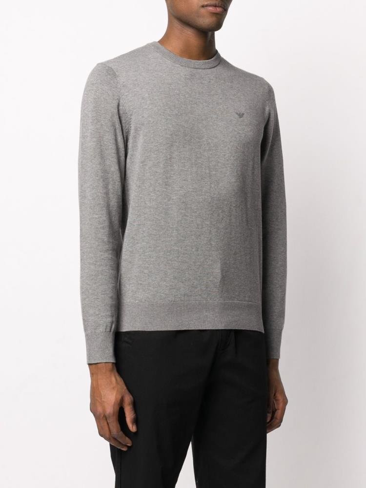 Sudaderas Armani Emporio Crew Neck Hombre Gris | Q1W2ZFHC