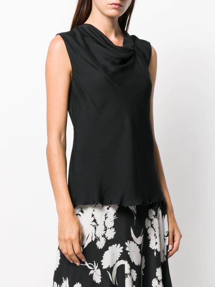 Tank Tops Armani Emporio Gathered Mujer Negras | SN7RTVRU