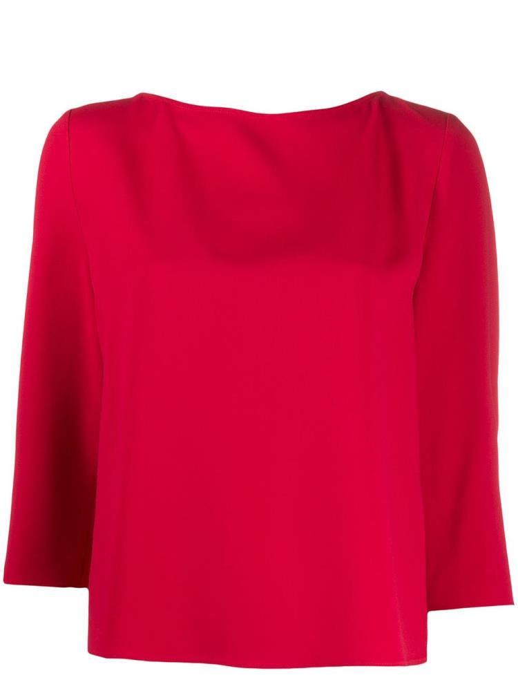 Tops Armani Emporio Back Pleated Boxy Mujer Rojas | 55PNDV6X