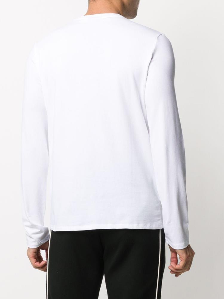 Tops Armani Emporio Crew Neck Long Sleeve Hombre Blancas | SY9MU0EY