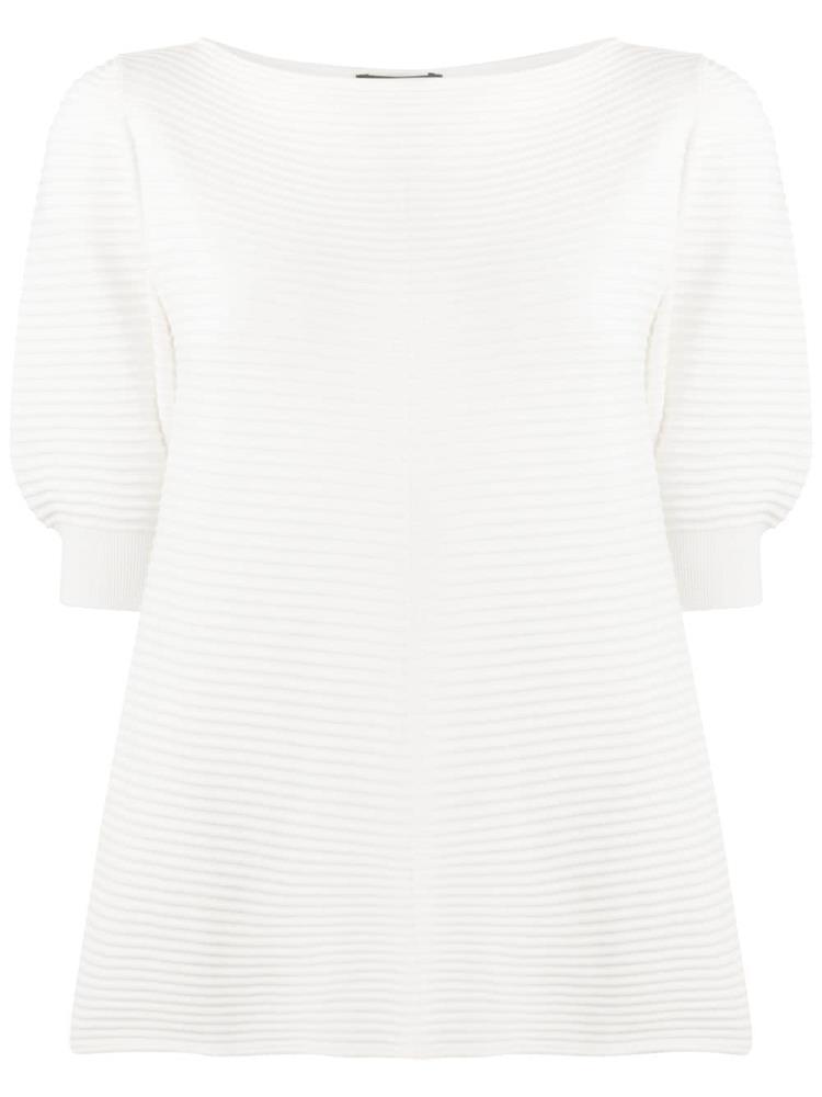 Tops Armani Emporio Striped Knit Mujer Blancas | YH6J0UP4