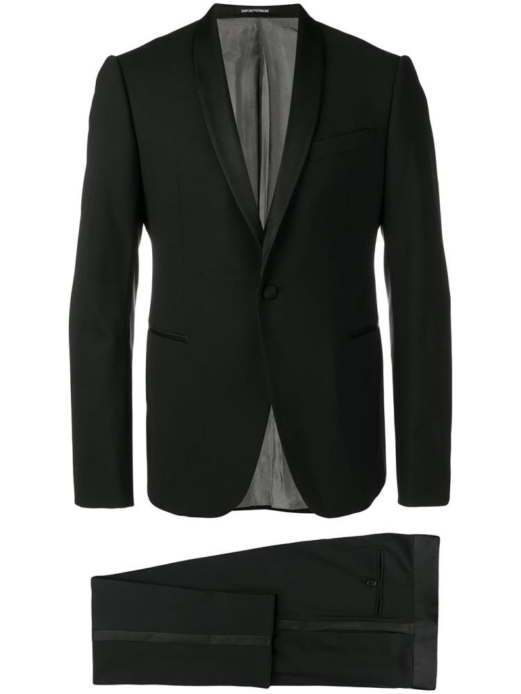 Trajes Armani Emporio Stretch Wool Tuxedo Hombre Negras | JZB0BPJV