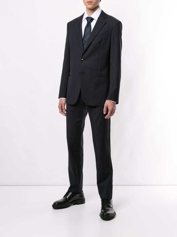 Trajes Giorgio Armani Pinstripe Two Piece Hombre Azules | ZKQ6X7FW