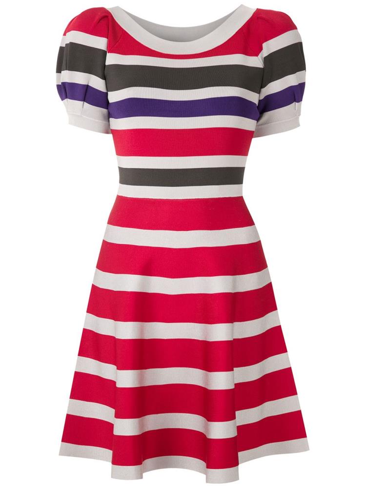 Vestido Armani Emporio Flared Striped Mujer Multicolor | 9BLADF6E