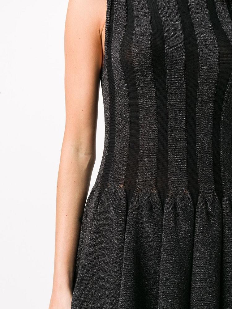 Vestido Armani Emporio Knitted Pleated Mujer Negras | ZS30SHIW