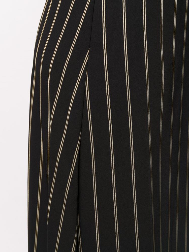 Vestido Armani Emporio Pinstriped Print Mujer Negras | HE2GEUWN